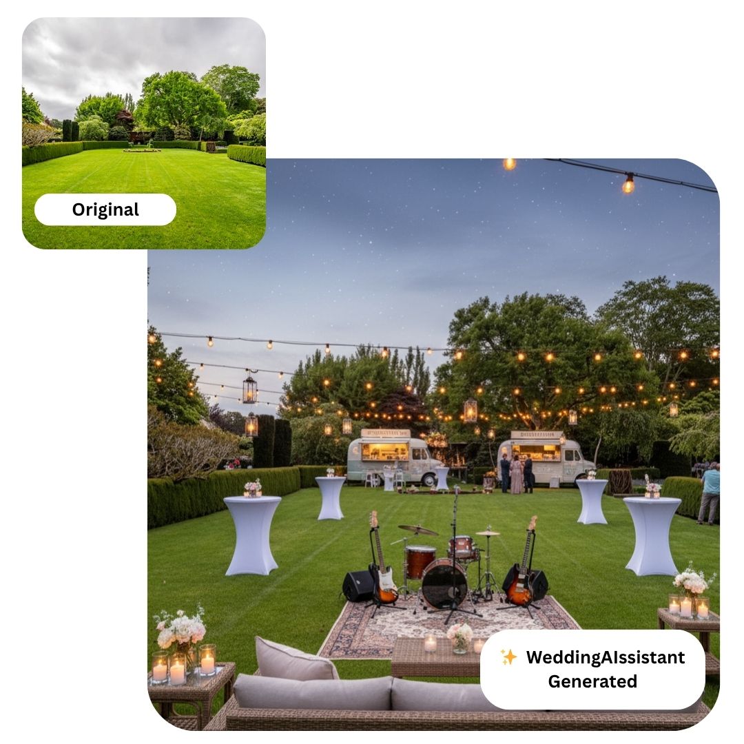 Black and white AI-generated wedding photo of a couple created with Wedding AI for artistic bridal inspiration.