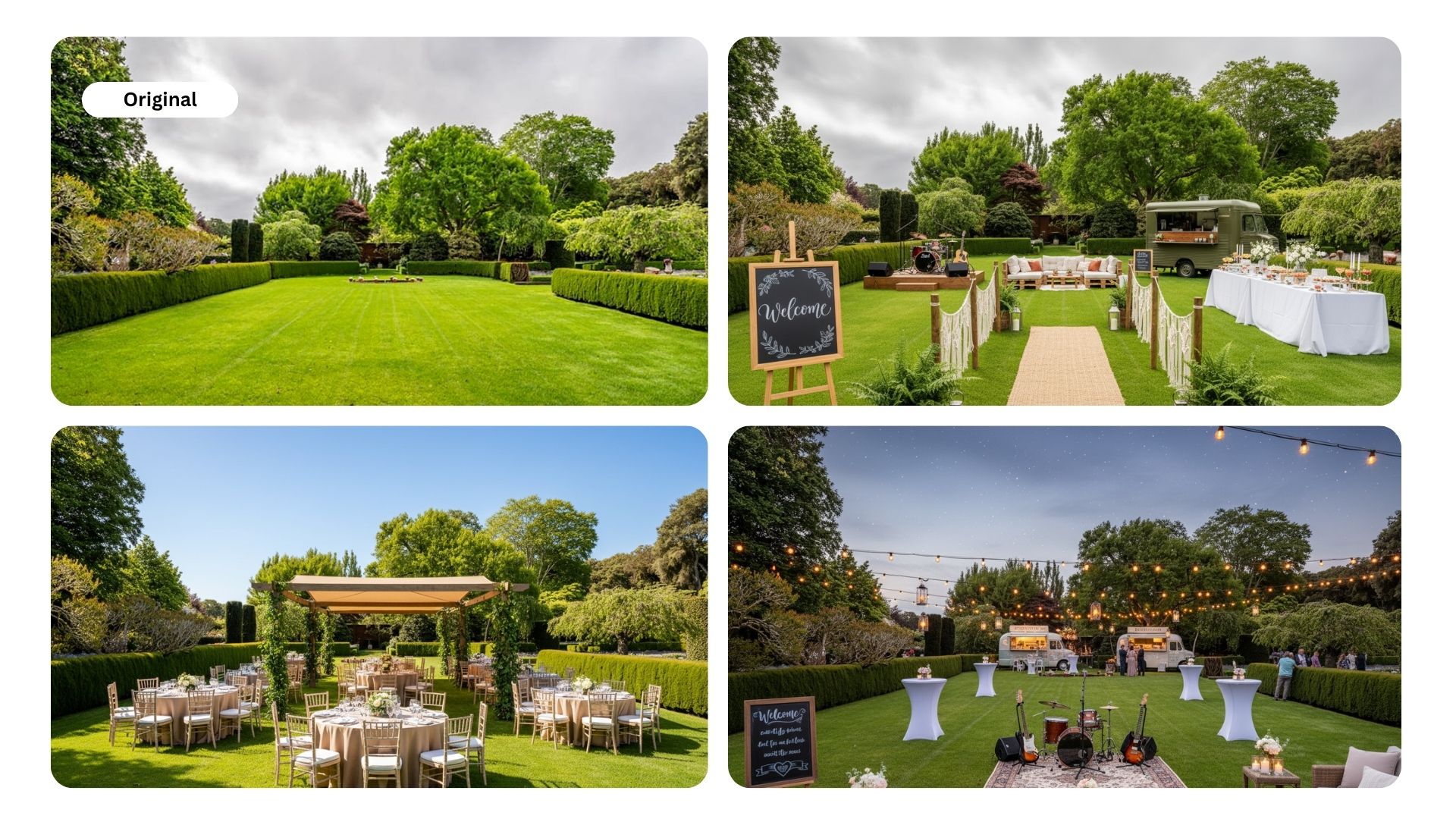 AI social media visuals for wedding venues